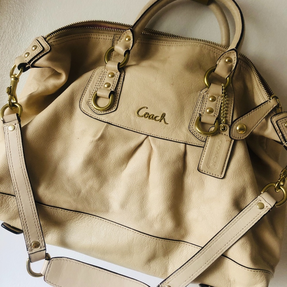 Vintage Beige Coach Bag